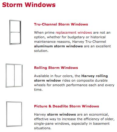harvey storm window configurations