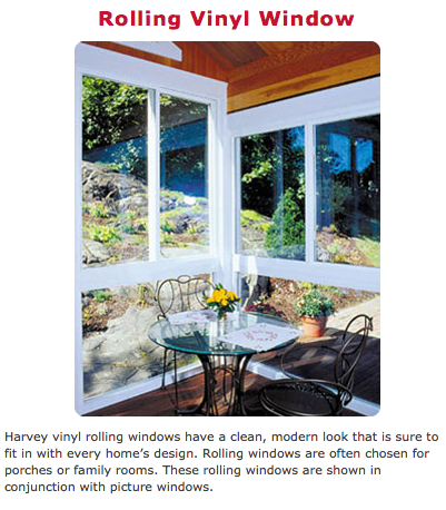harvey vinyl rolling window